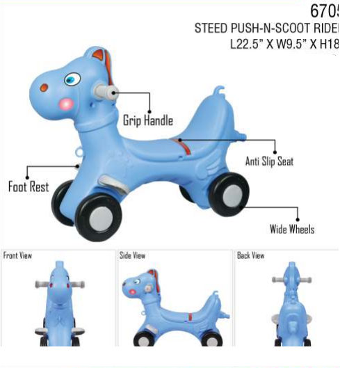 6705 STEED PUSH-N-SCOOT RIDER