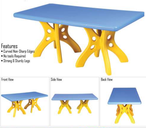 PSF-4115 SUPER RECTANGLE TABLE (Without Chair) L48"XW24"XH20"