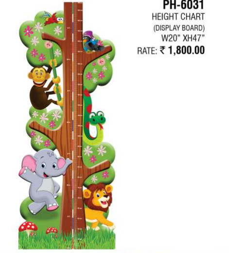 PH-6031 HEIGHT CHART (DISPLAY BOARD) W20" XH47"